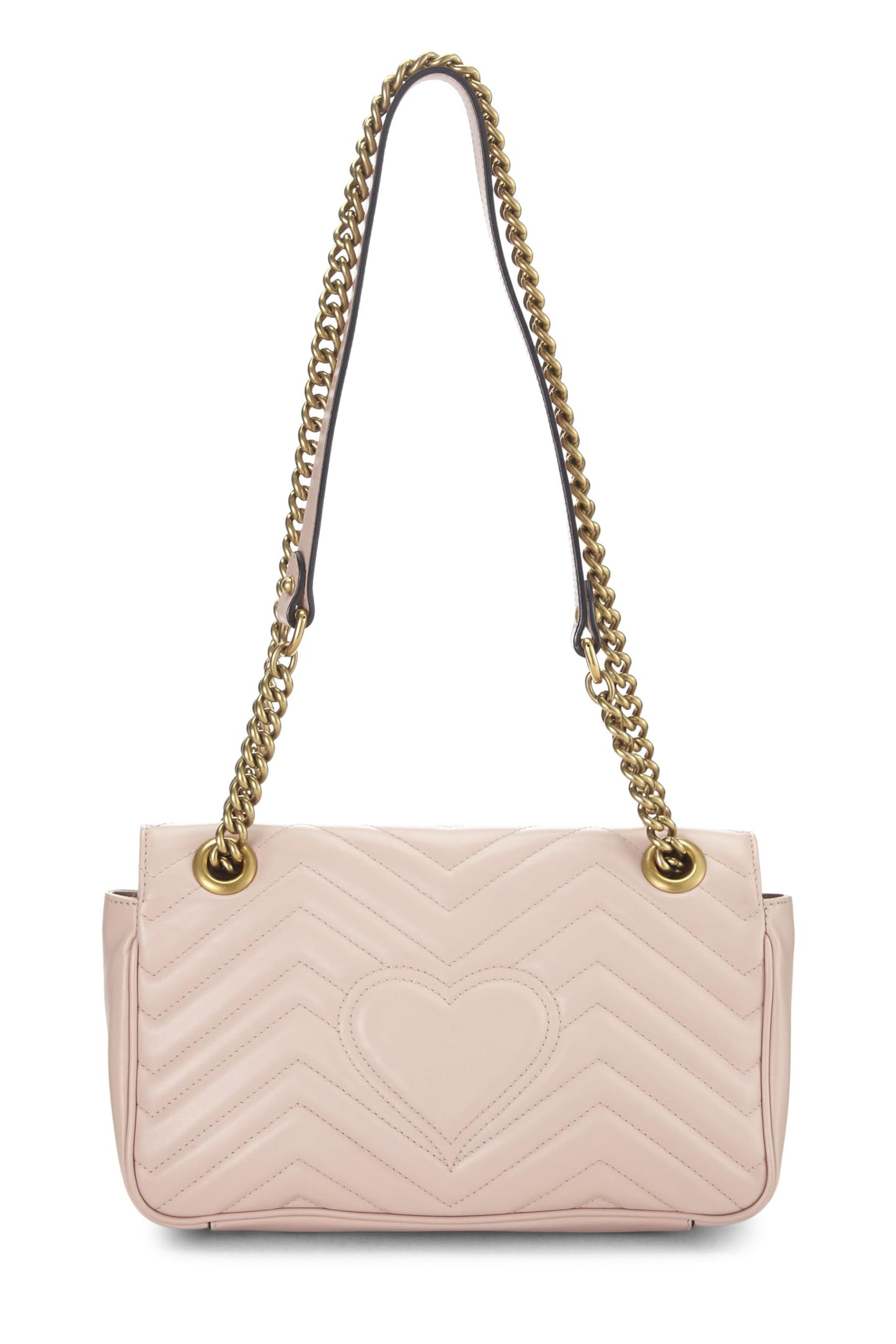 Gucci, Pink Leather GG Marmont Shoulder Bag Small, Pink