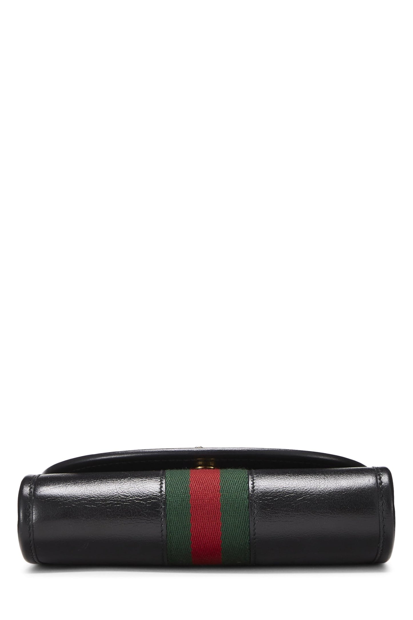 Gucci, Black Leather Web Rajah Shoulder Bag Mini, Black