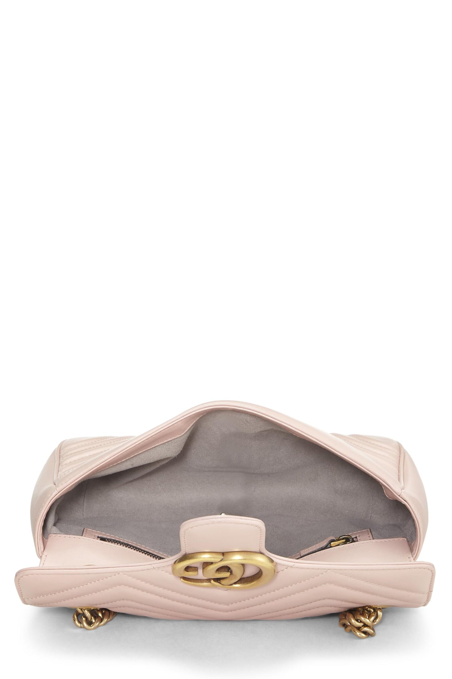 Gucci, Pink Leather GG Marmont Shoulder Bag Small, Pink