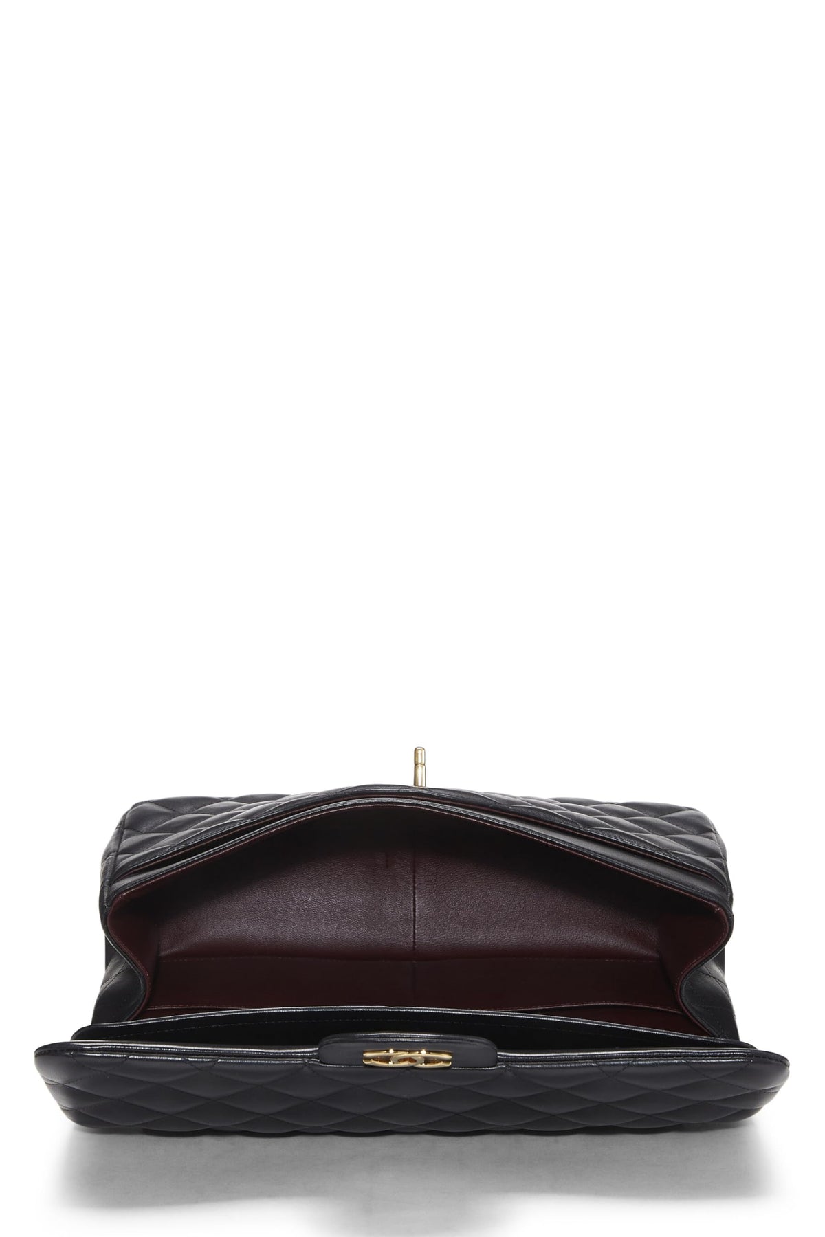 Chanel,  Black Quilted Lambskin New Classic Double Flap Jumbo, Black