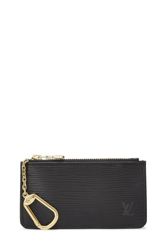 Louis Vuitton,  Black Epi Pochette Clefs, Black