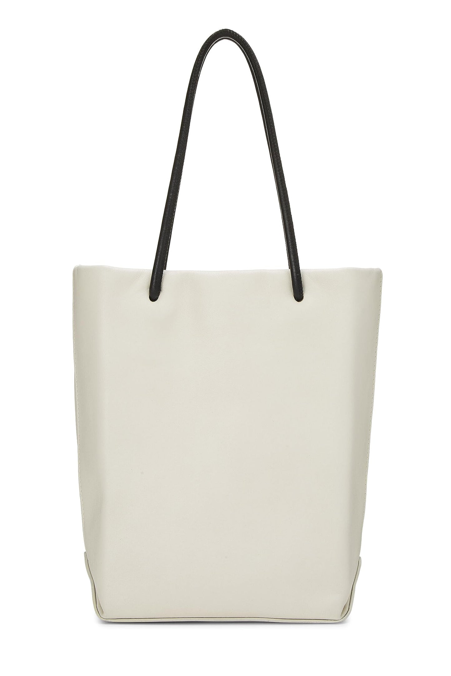 Chanel,  White Leather Essential Rue Cambon Shopping Tote Small, White
