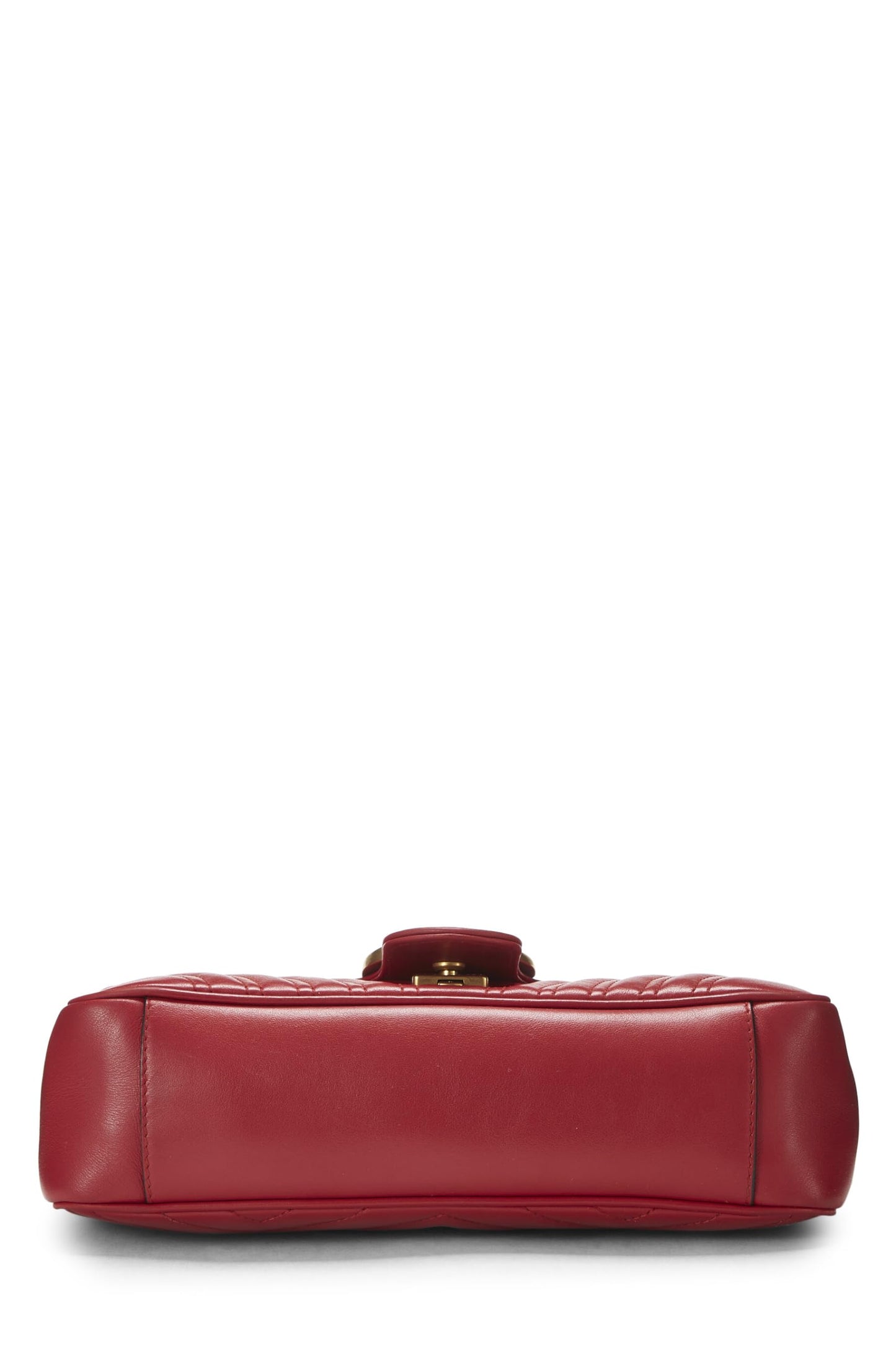 Gucci, Red Leather GG Marmont Shoulder Bag Small, Red