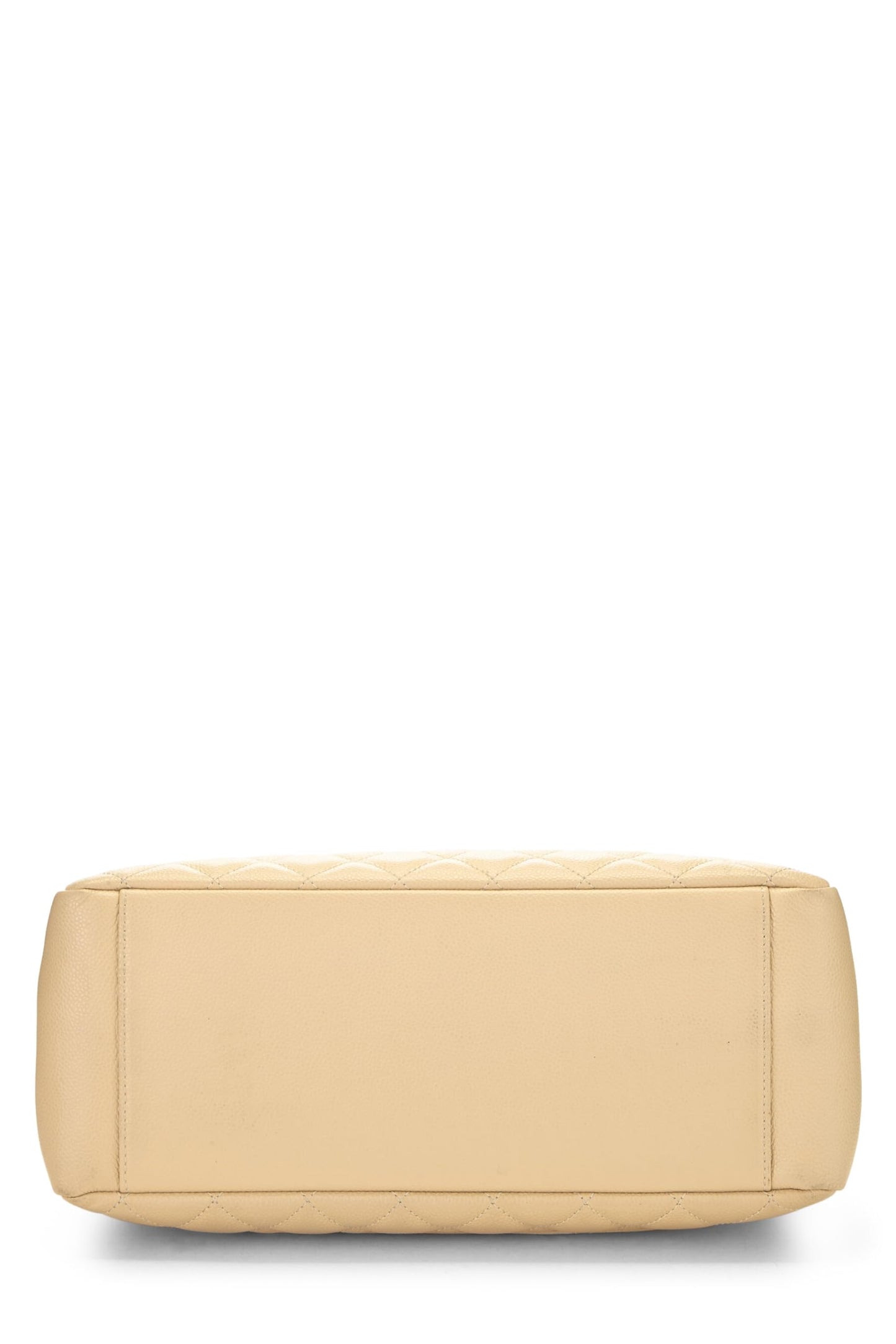 Chanel,  Beige Quilted Caviar Grand Shopping Tote (GST), Beige