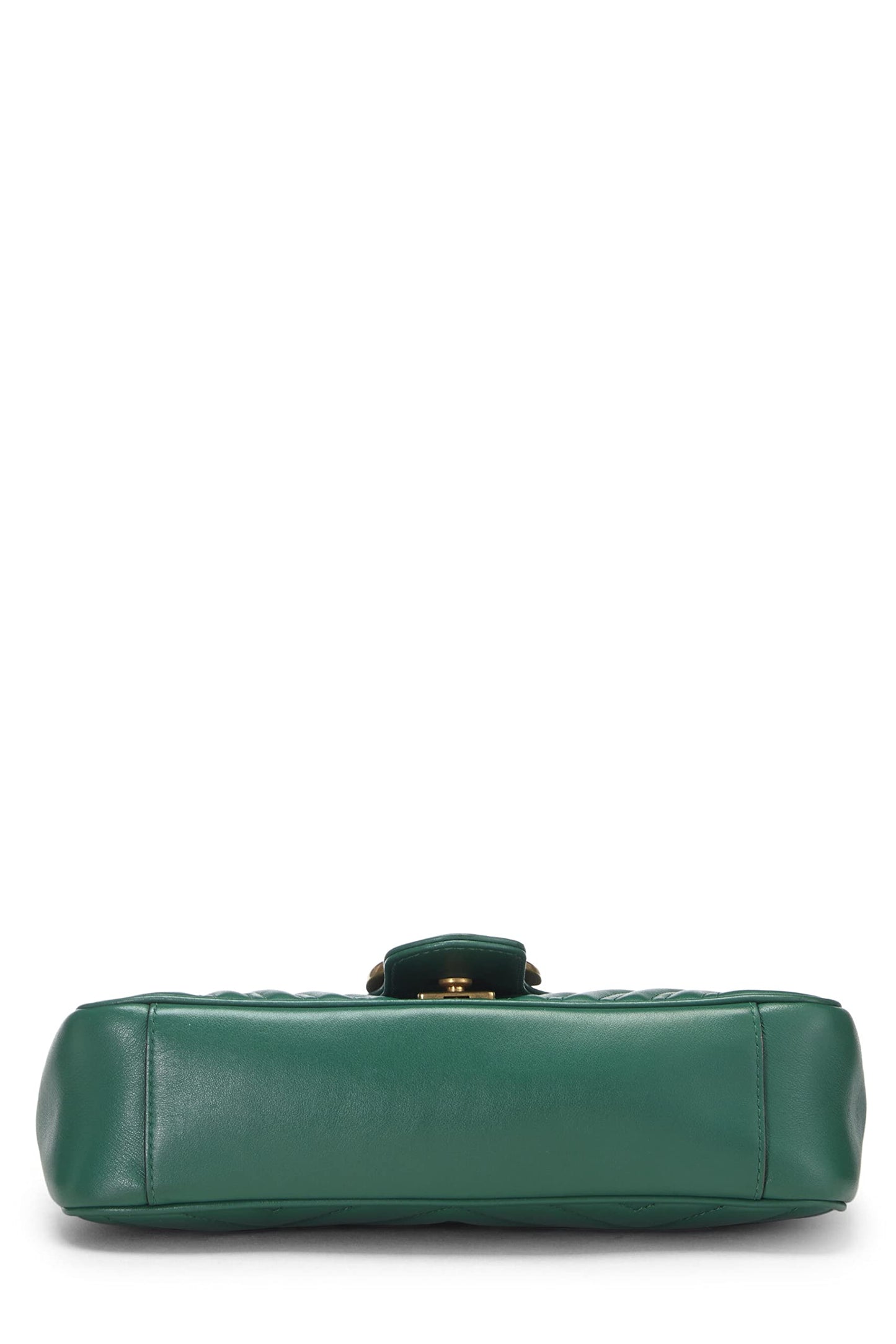 Gucci, Green Leather Marmont Shoulder Bag Small, Green