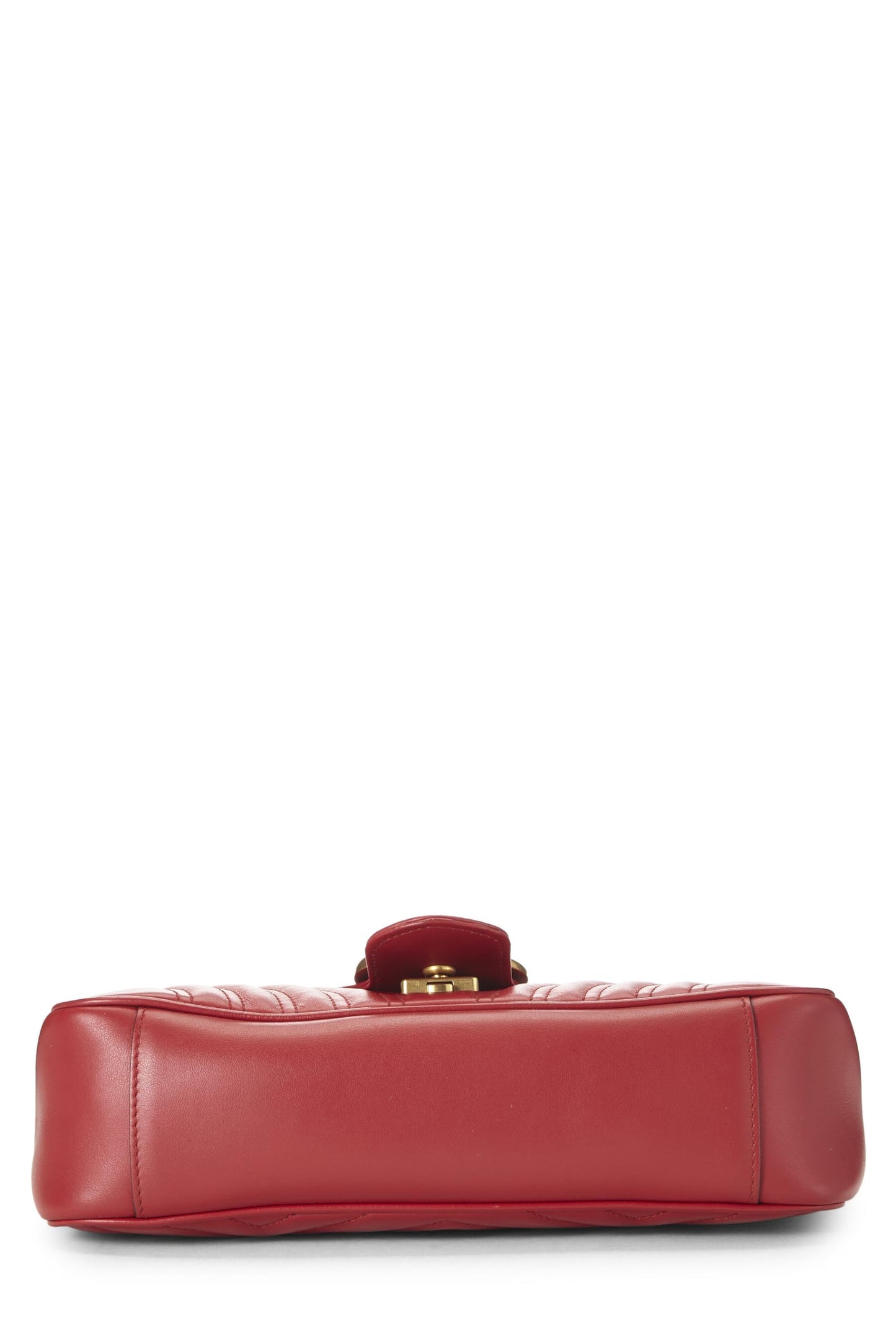 Gucci, Red Leather GG Marmont Shoulder Bag Small, Red