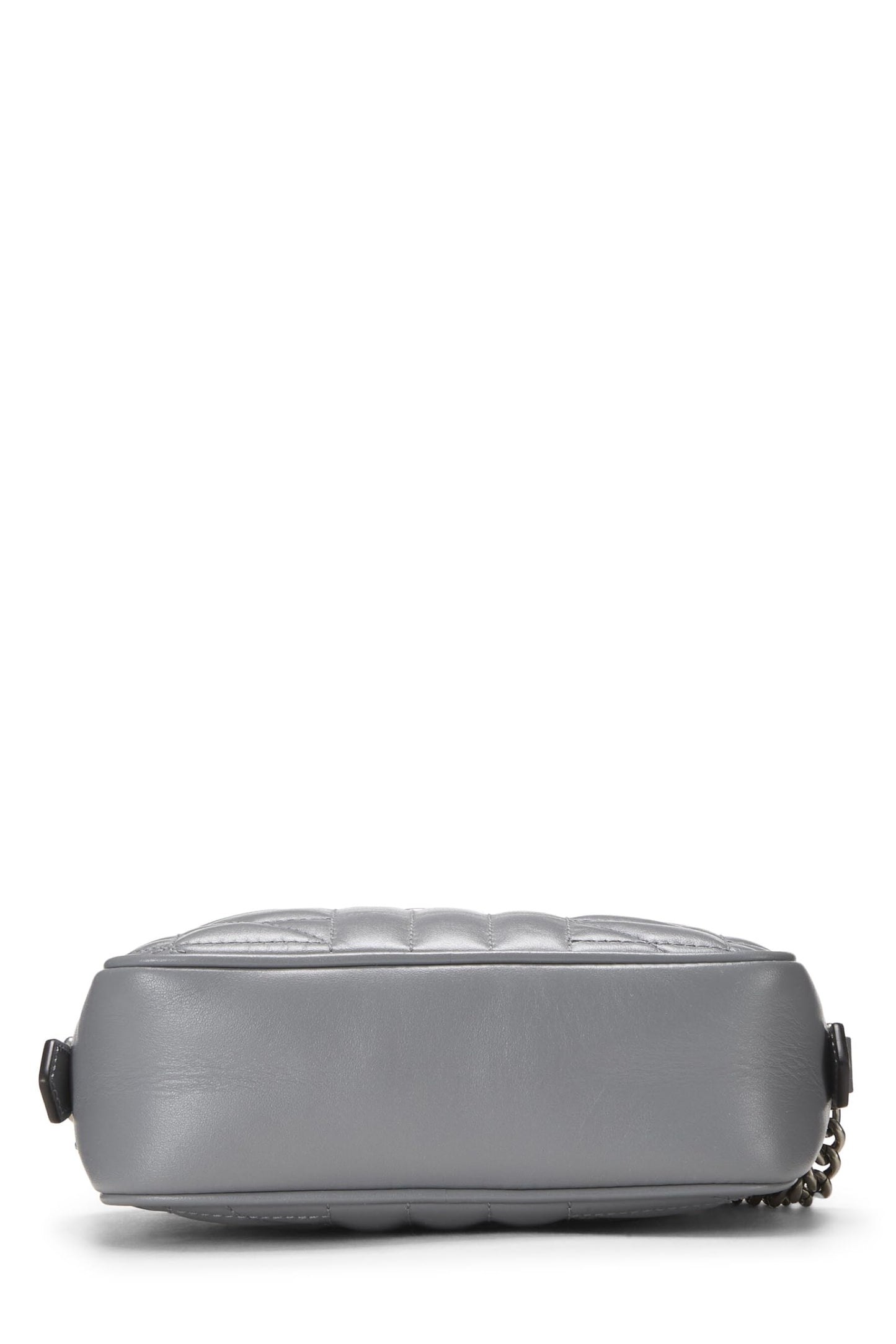 Gucci, Grey Leather GG Marmont Crossbody Mini, Grey