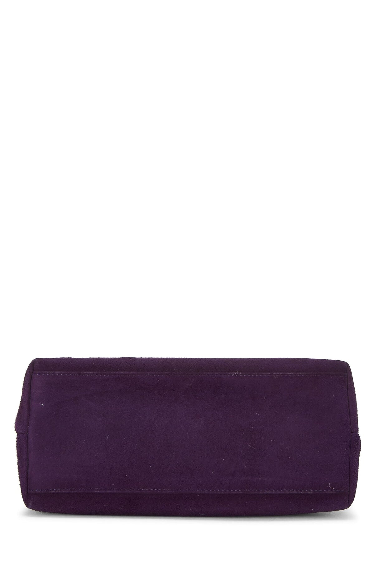 Chanel,  Purple Suede Kiss Lock Mini Bag, Purple
