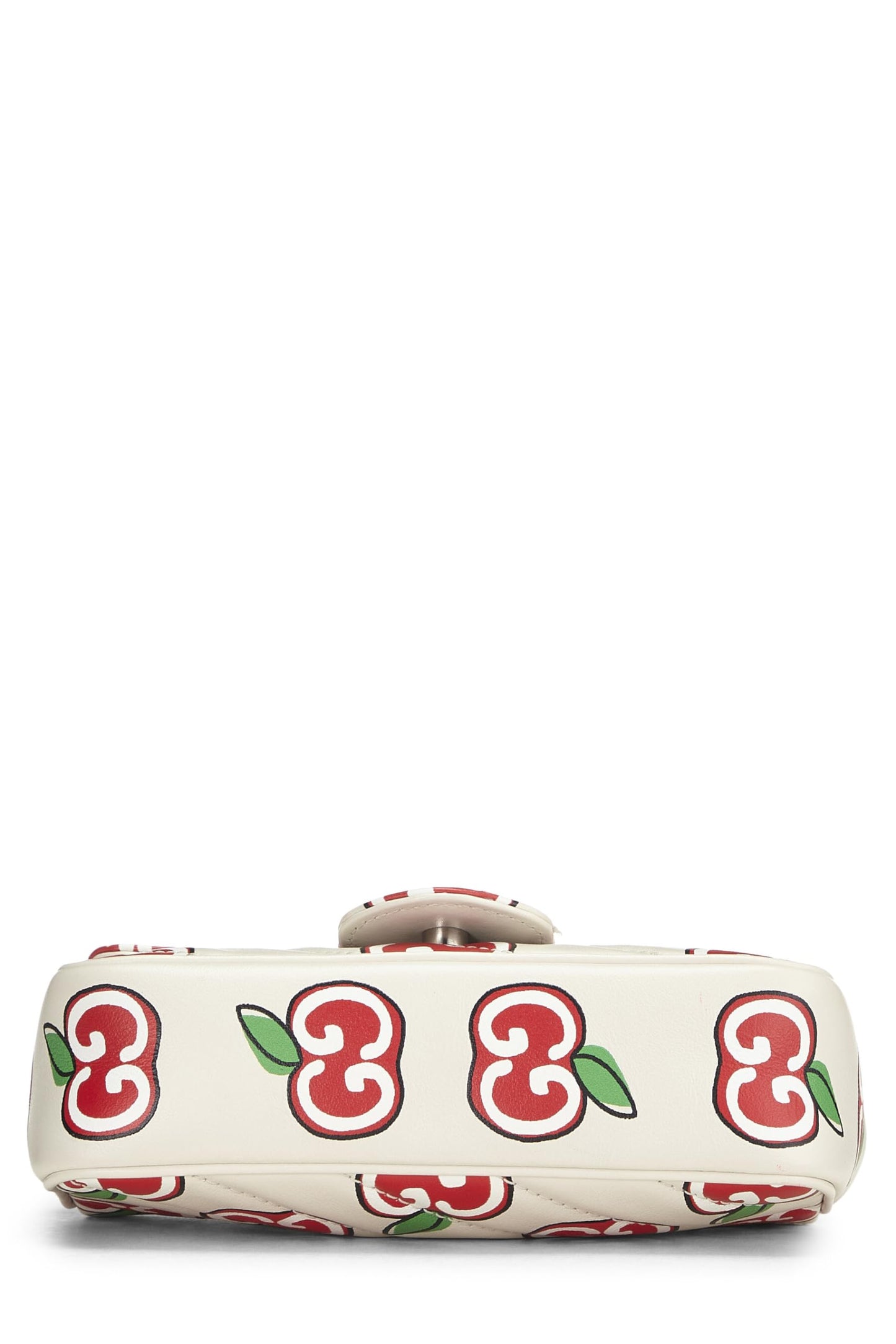 Gucci, White & Multicolor Leather Valentine's Day Marmont Super Mini, White