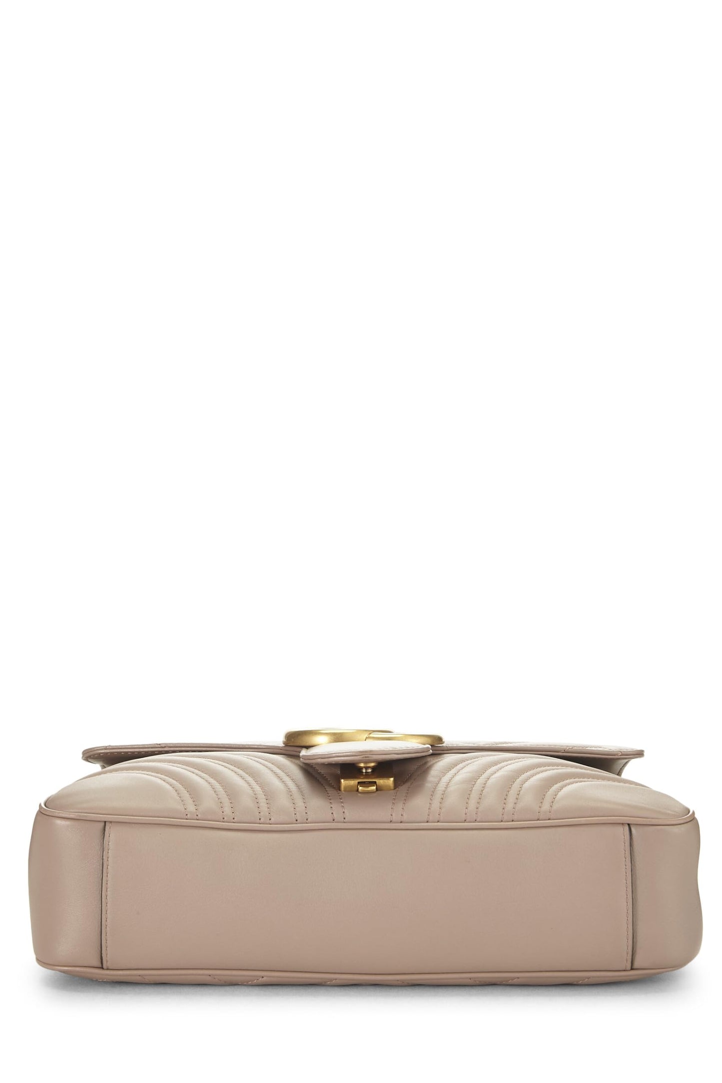 Gucci, Beige Leather GG Marmont Shoulder Bag, Beige