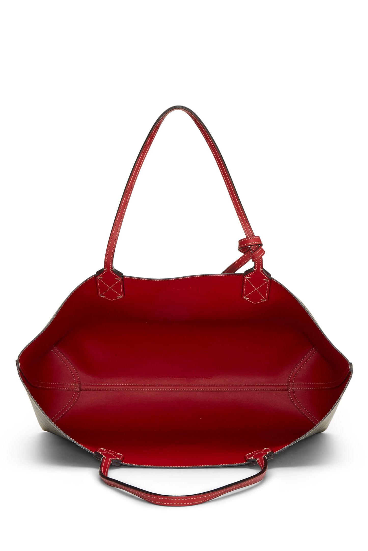 Gucci, Red & Original GG Supreme Canvas Reversible Tote, Red