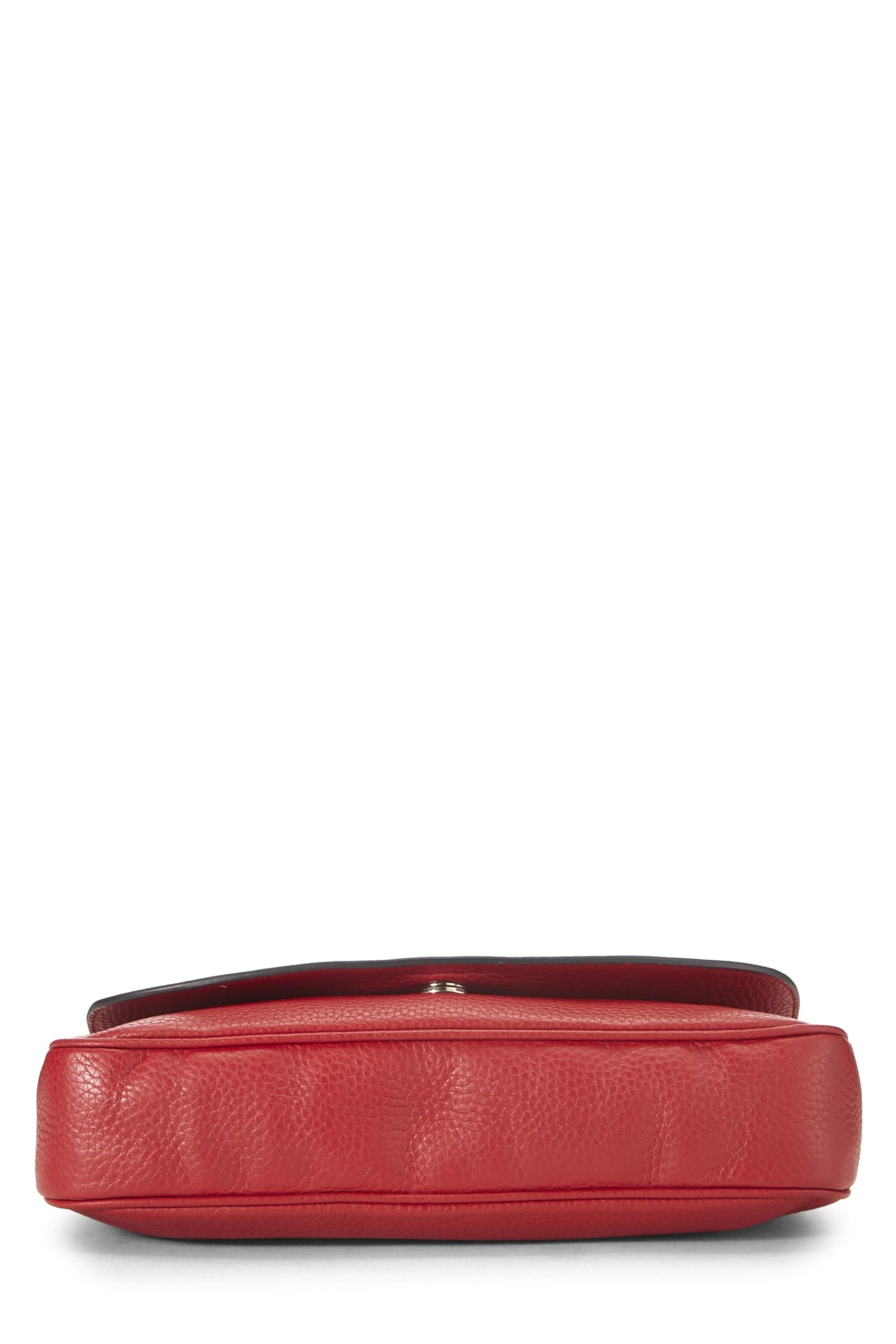 Gucci, Red Grained Leather Soho Chain Flap Crossbody, Red