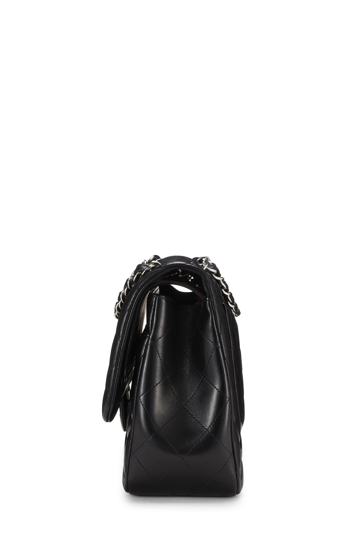 Chanel,  Black Quilted Lambskin New Classic Double Flap Jumbo, Black