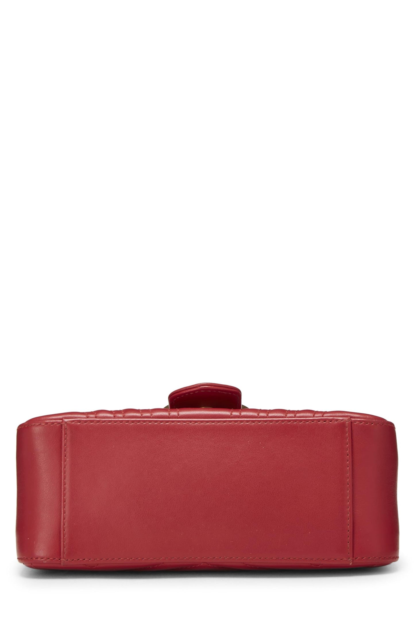 Gucci, Red Leather GG Marmont Top Handle Bag Mini, Red