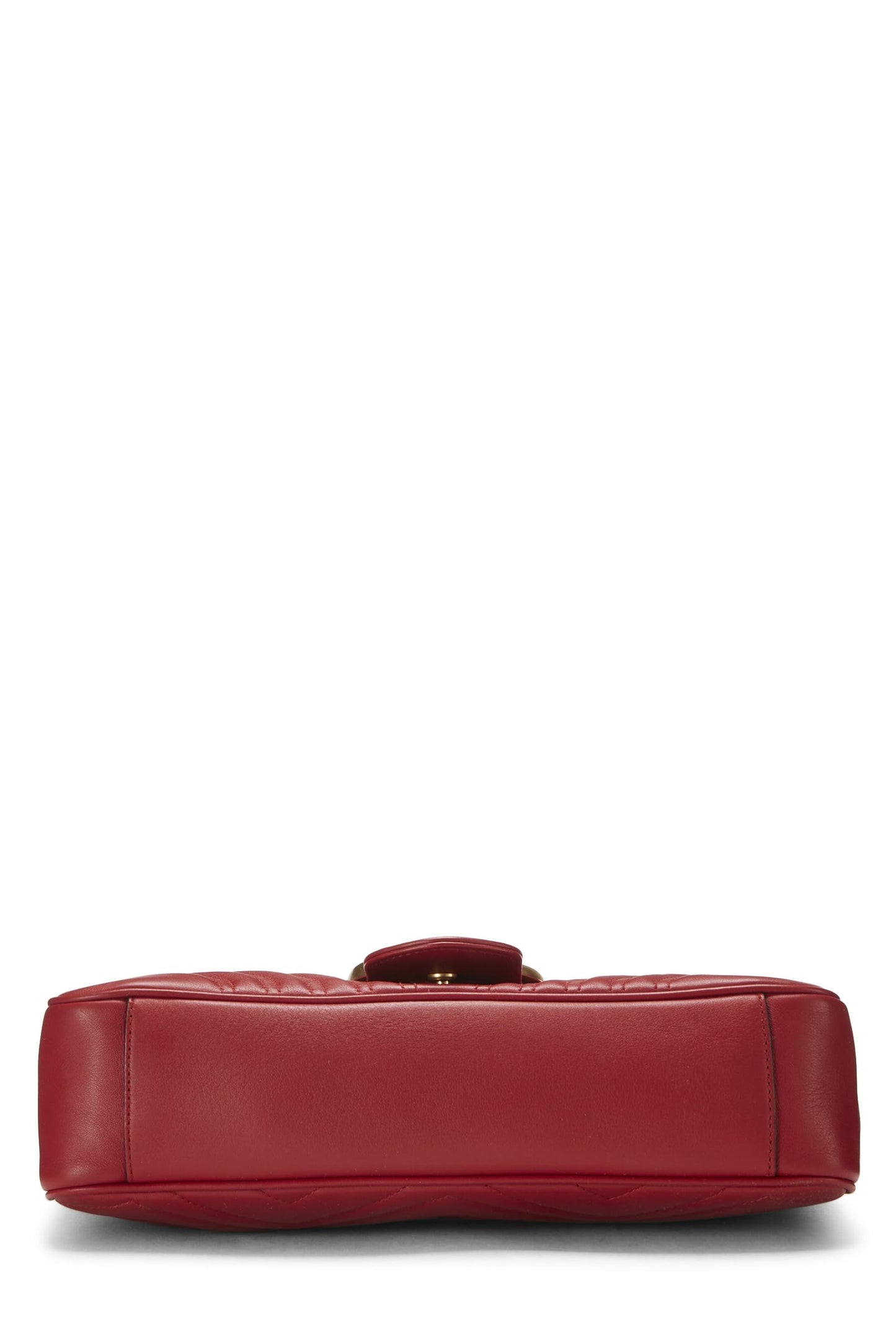 Gucci, Red Leather GG Marmont Shoulder Bag, Red