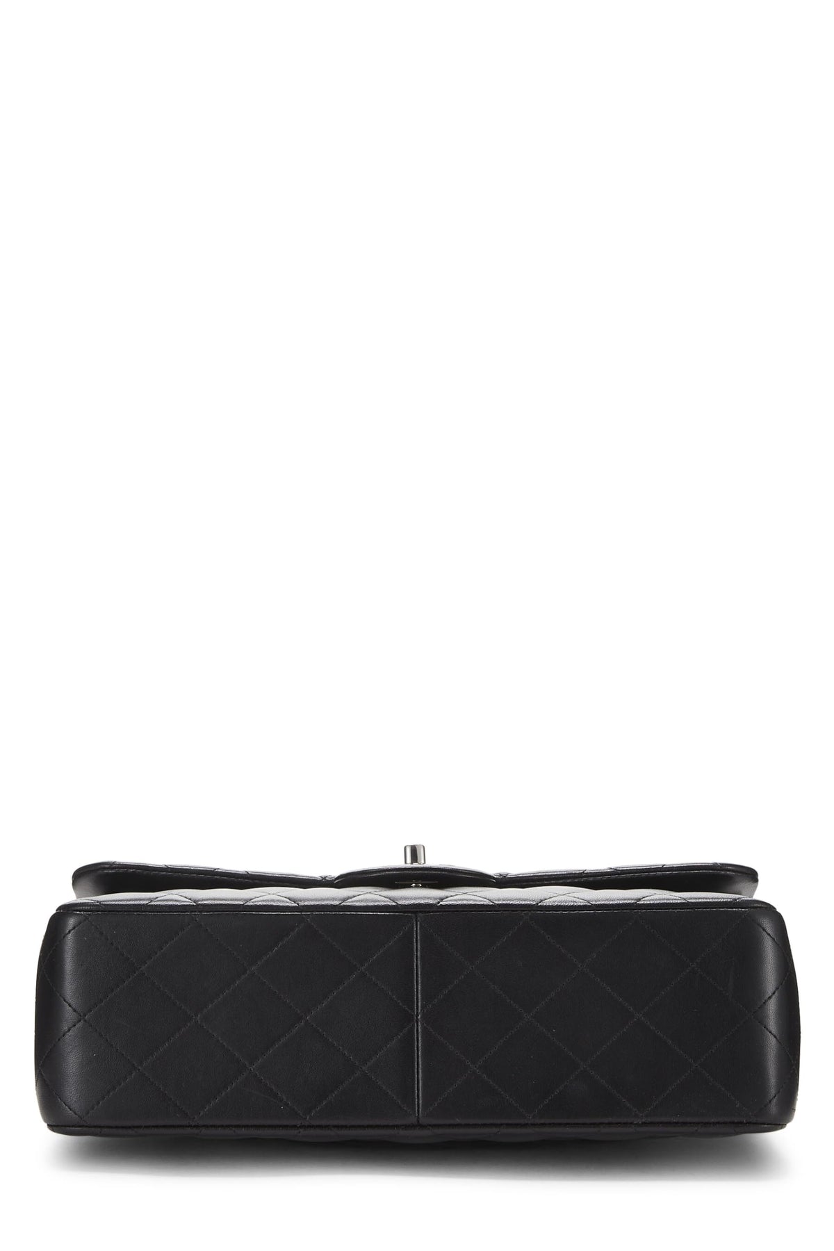 Chanel,  Black Quilted Lambskin New Classic Double Flap Jumbo, Black