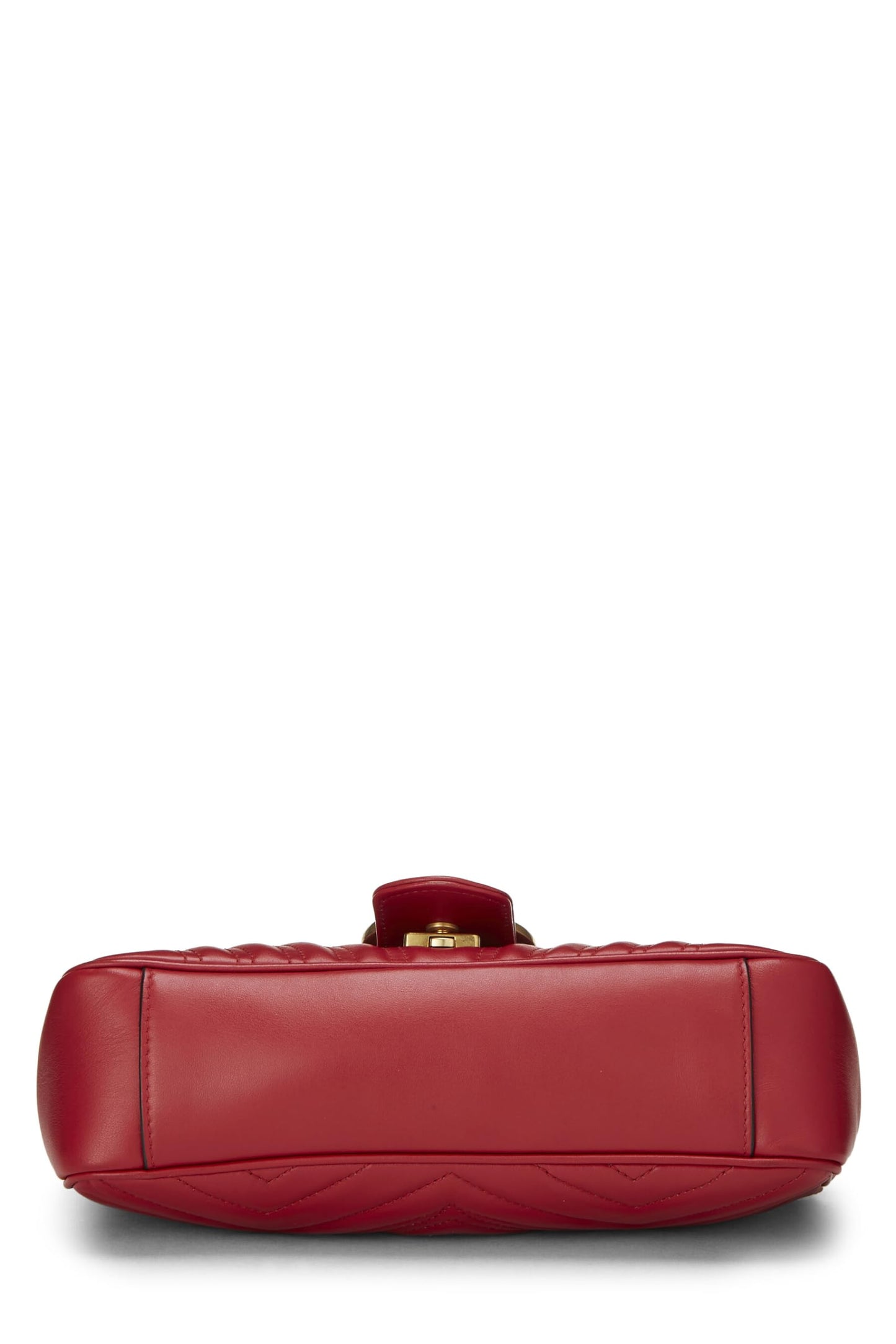 Gucci, Red Leather GG Marmont Shoulder Bag Small, Red