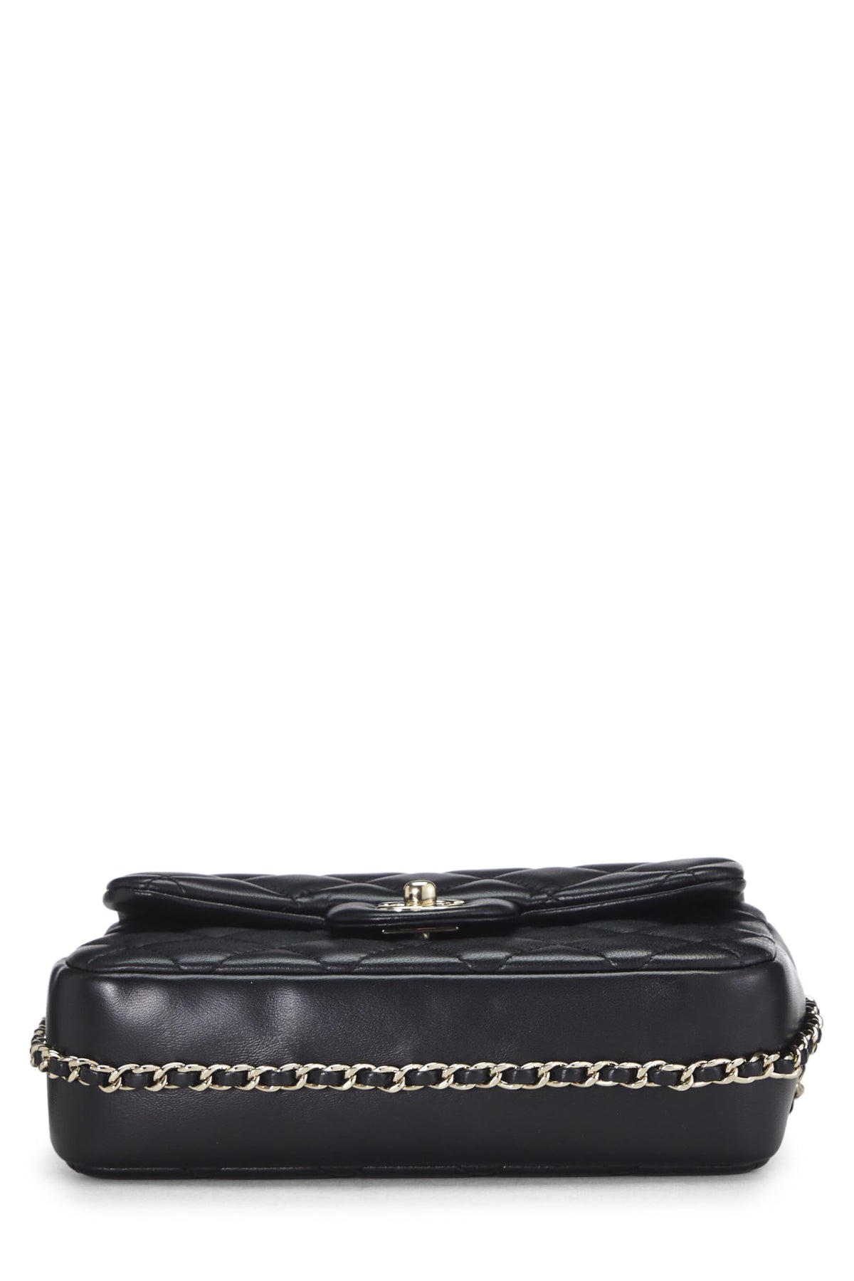 Chanel,  Black Lambskin My Precious Pearls Flap Bag Small, Black