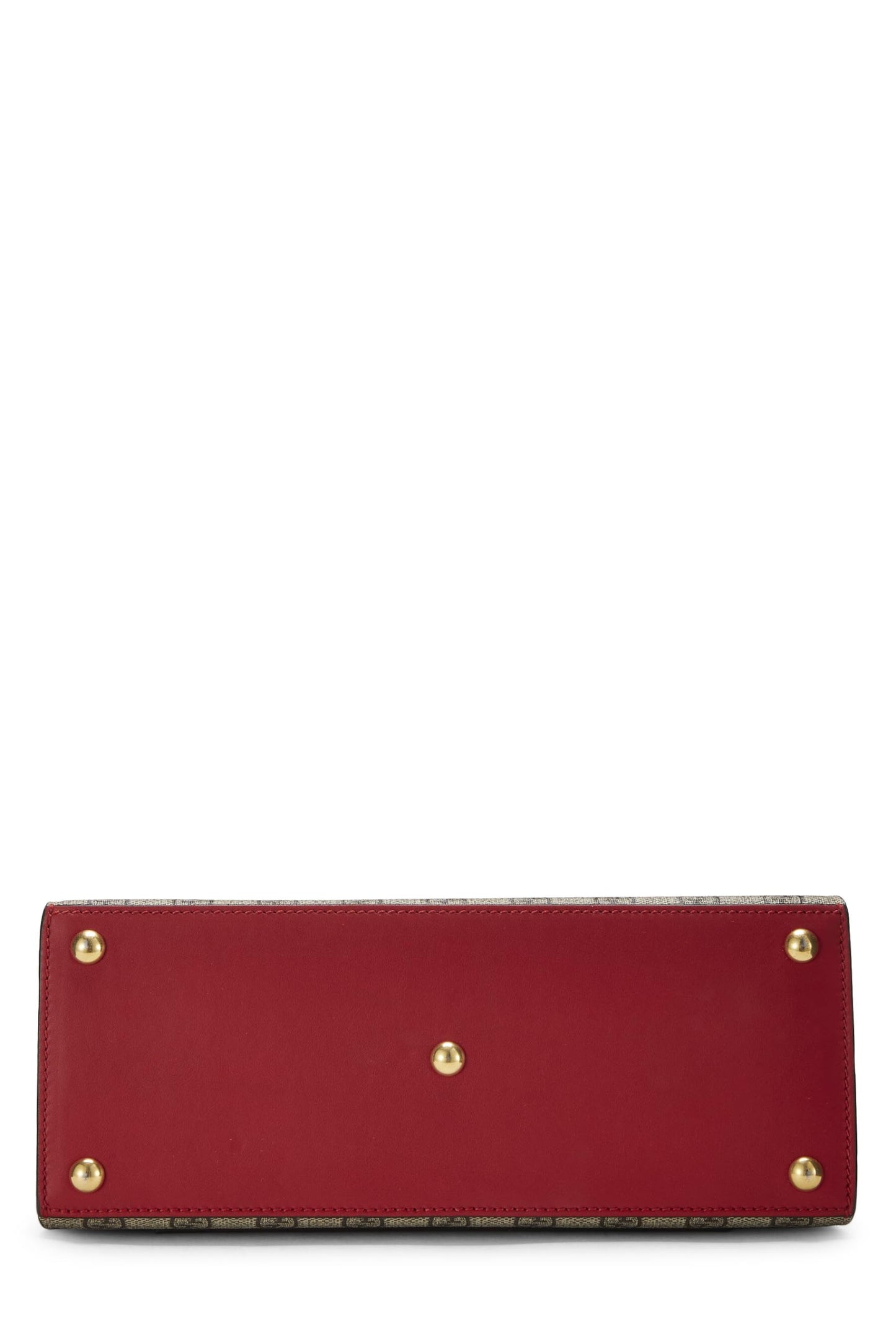 Gucci, Red Original GG Supreme Canvas Padlock Top Handle Bag, Multi