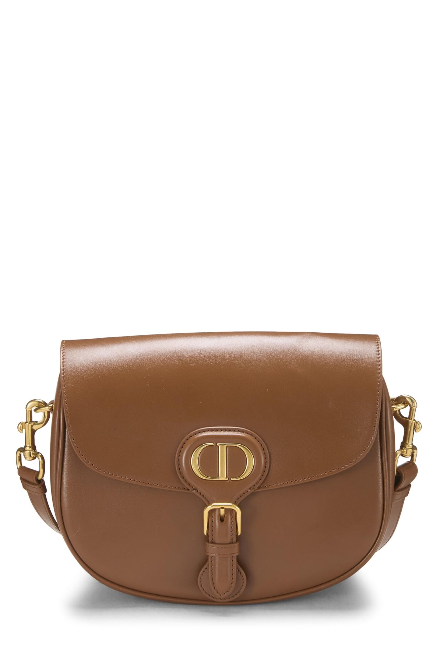 Dior,  Brown Calfskin Bobby Flap Medium, Brown