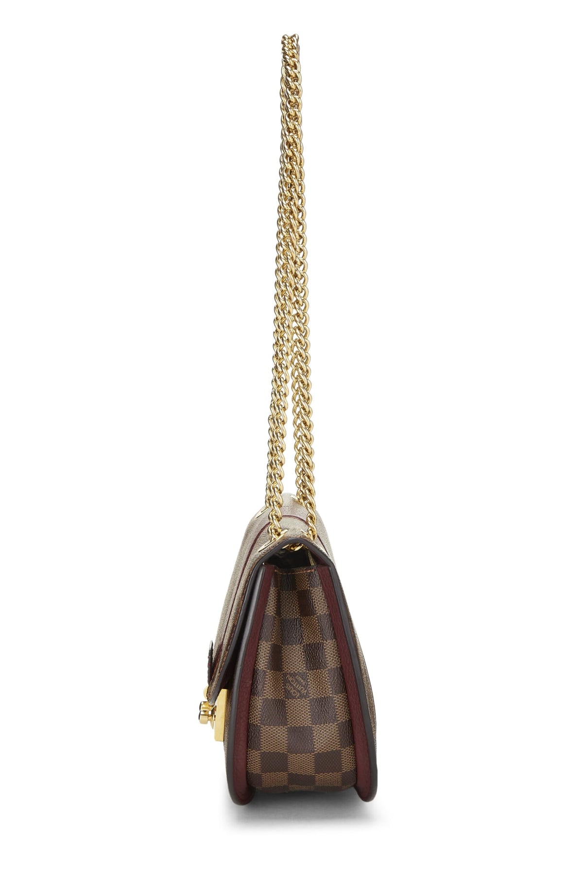 Louis Vuitton,  Black Damier Ebene Wight, Burgundy