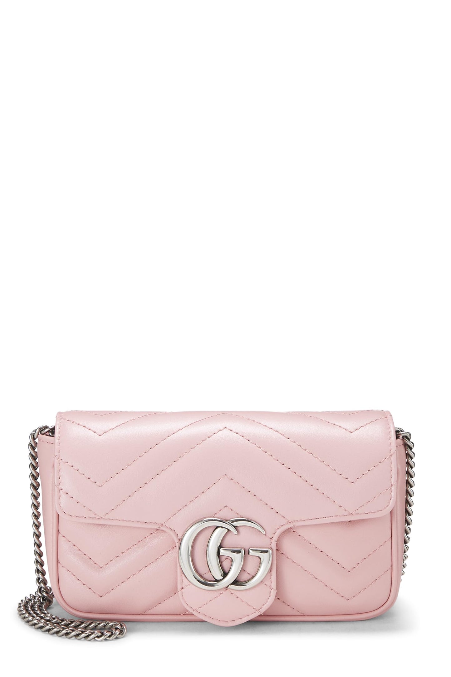 Gucci, Pink Leather Marmont Crossbody Super Mini, Pink