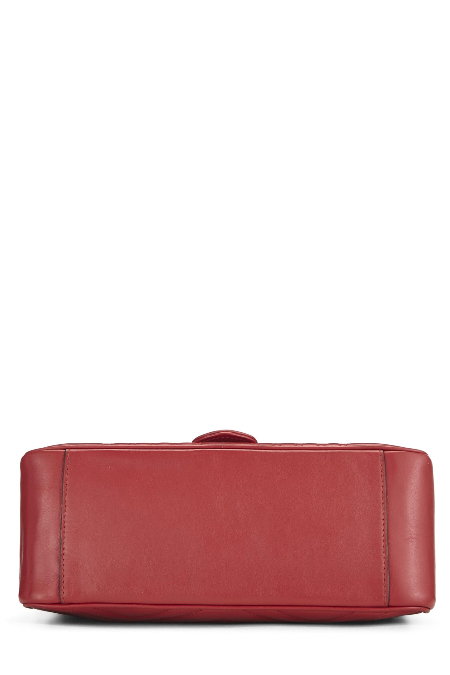 Gucci, Red Leather GG Marmont Top Handle Shoulder Bag Small, Red
