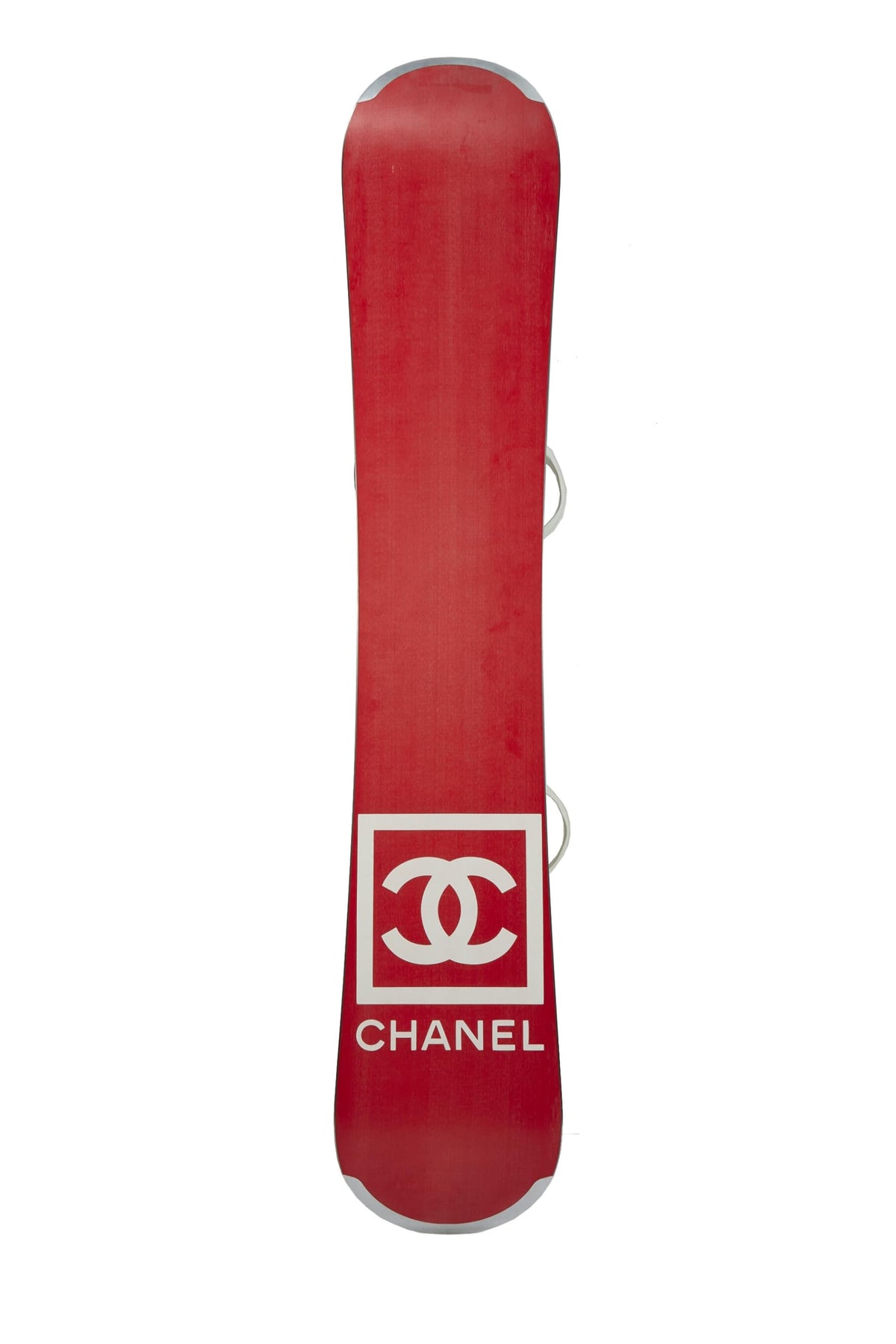 Chanel,  White Fiberglass 'CC' Sportline Snowboard, White