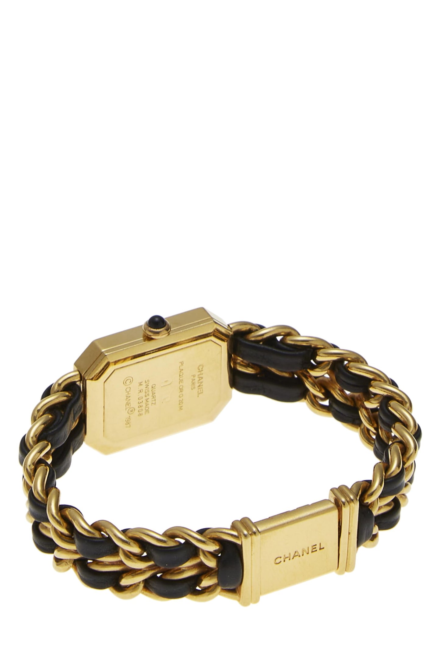 Chanel,  Black & Gold Premiere Watch Medium, Black