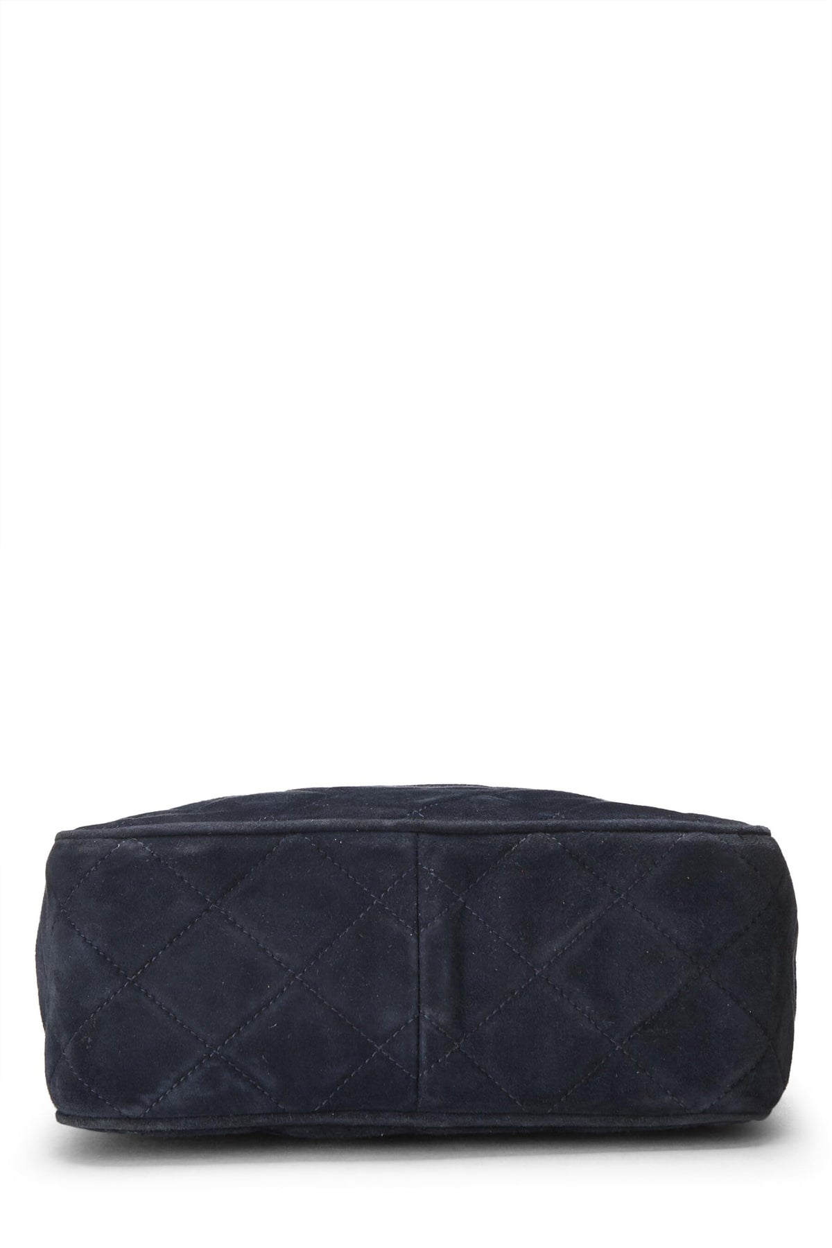 Chanel,  Navy Suede Diamond 'CC' Camera Bag Mini, Navy