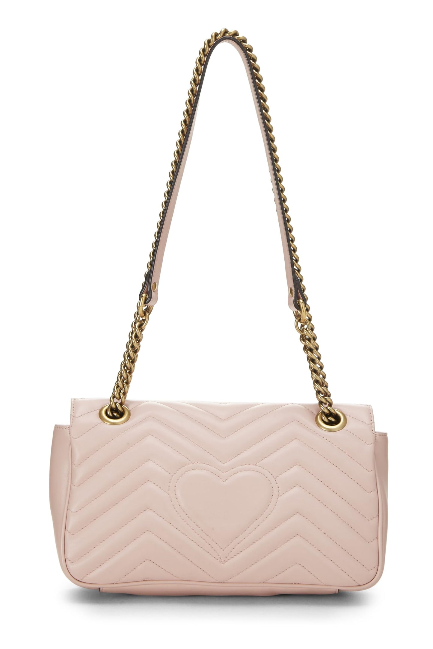 Gucci, Pink Leather GG Marmont Shoulder Bag Small, Pink
