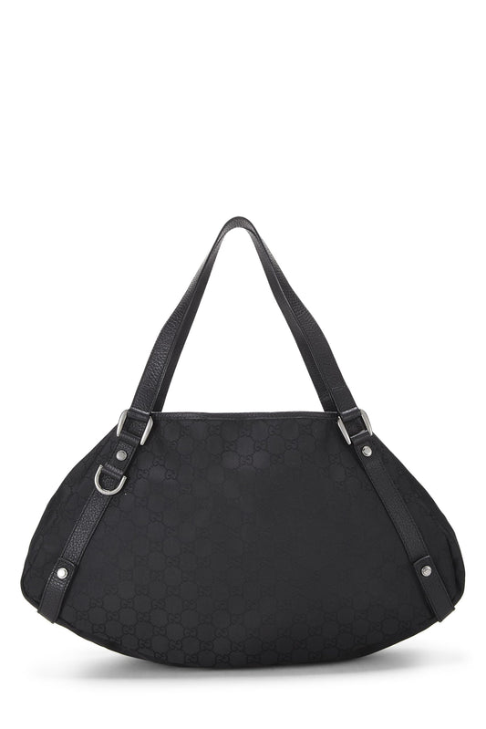 Gucci, Black Original GG Nylon Abbey Tote, Black