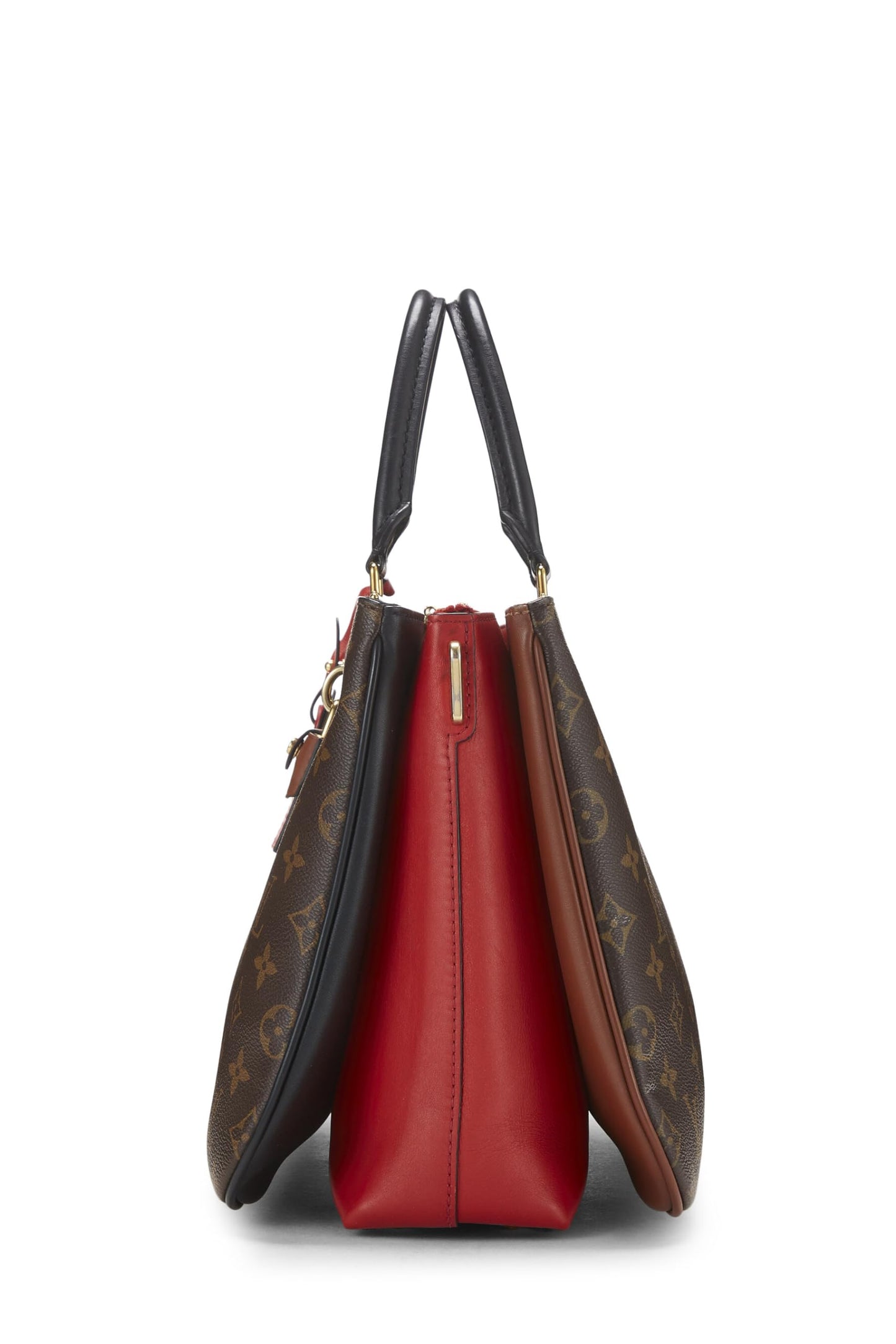 Louis Vuitton,  Red Monogram Millefeuille Tote, Brown