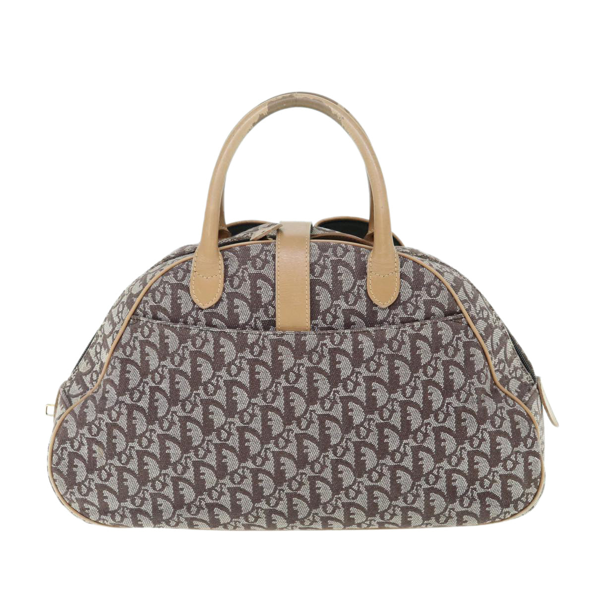 CHRISTIAN DIOR Trotter Canvas Hand Bag Beige Brown Auth 62094