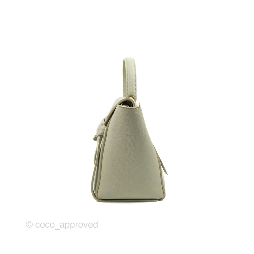 Celine Micro Belt Bag Light Khaki Grained Calfskin Silver Hardware