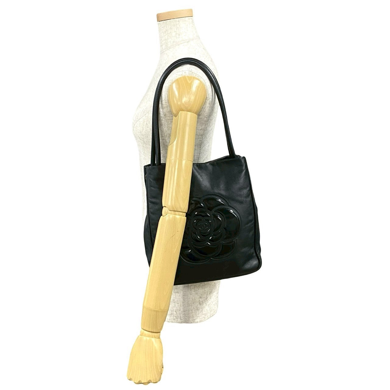 Chanel Camellia Leather Tote Bag