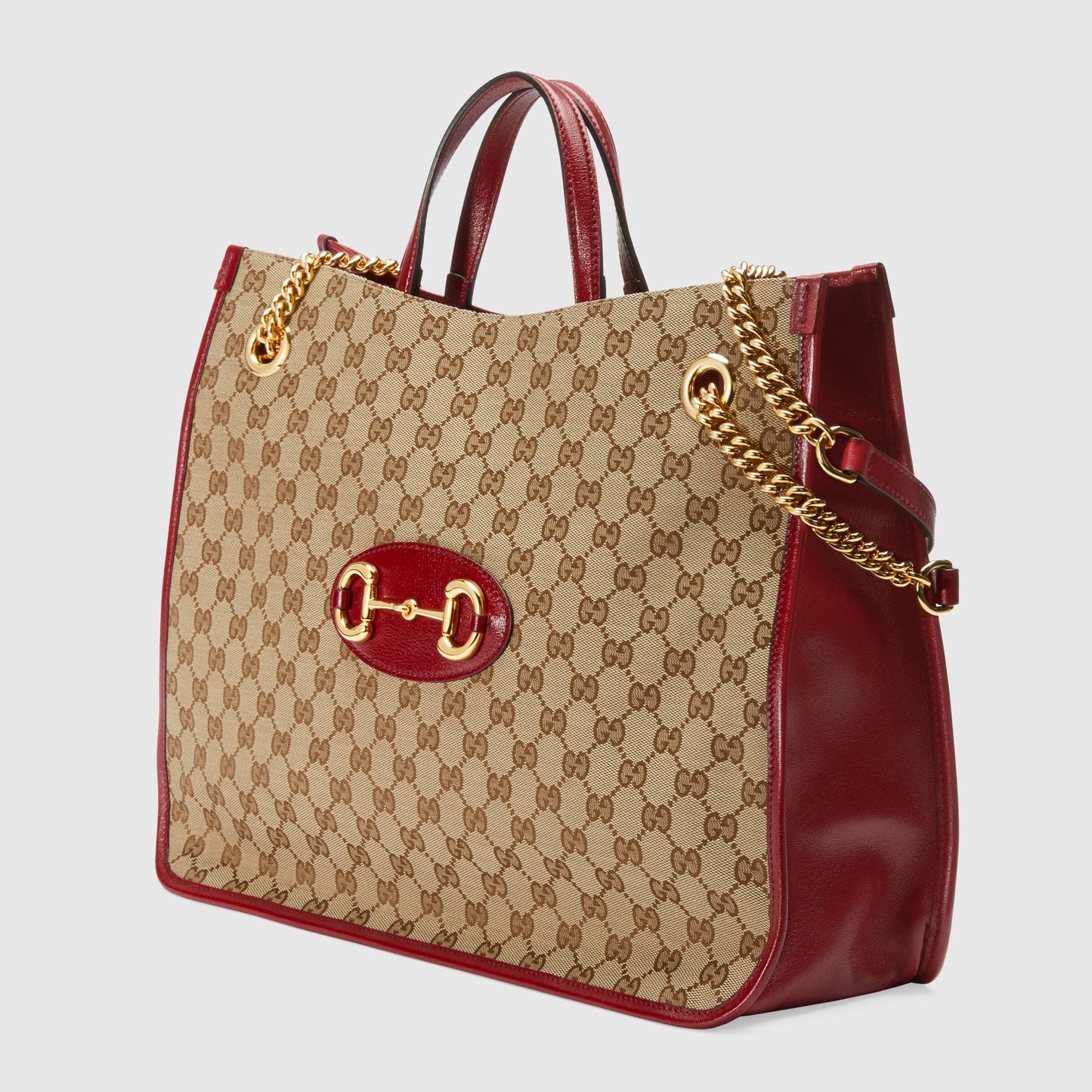Gucci 1955 Horsebit Large Tote Bag Red