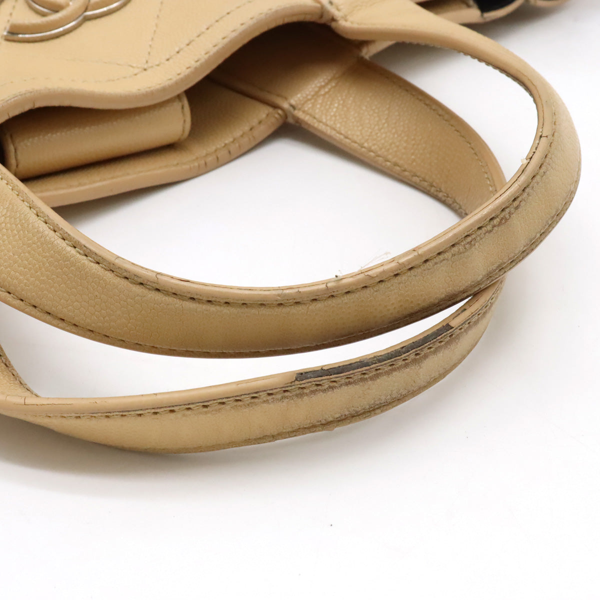 Chanel Matrasse Coco Tote Bag 2WAY Chain Shoulder Bag Caviar S Leather Beige AS0240