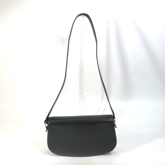 GUCCI Shoulder Bag leather black Old Gucci horsebit old gucci Women Used