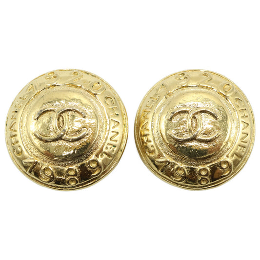 Chanel Coco Mark Round Earrings