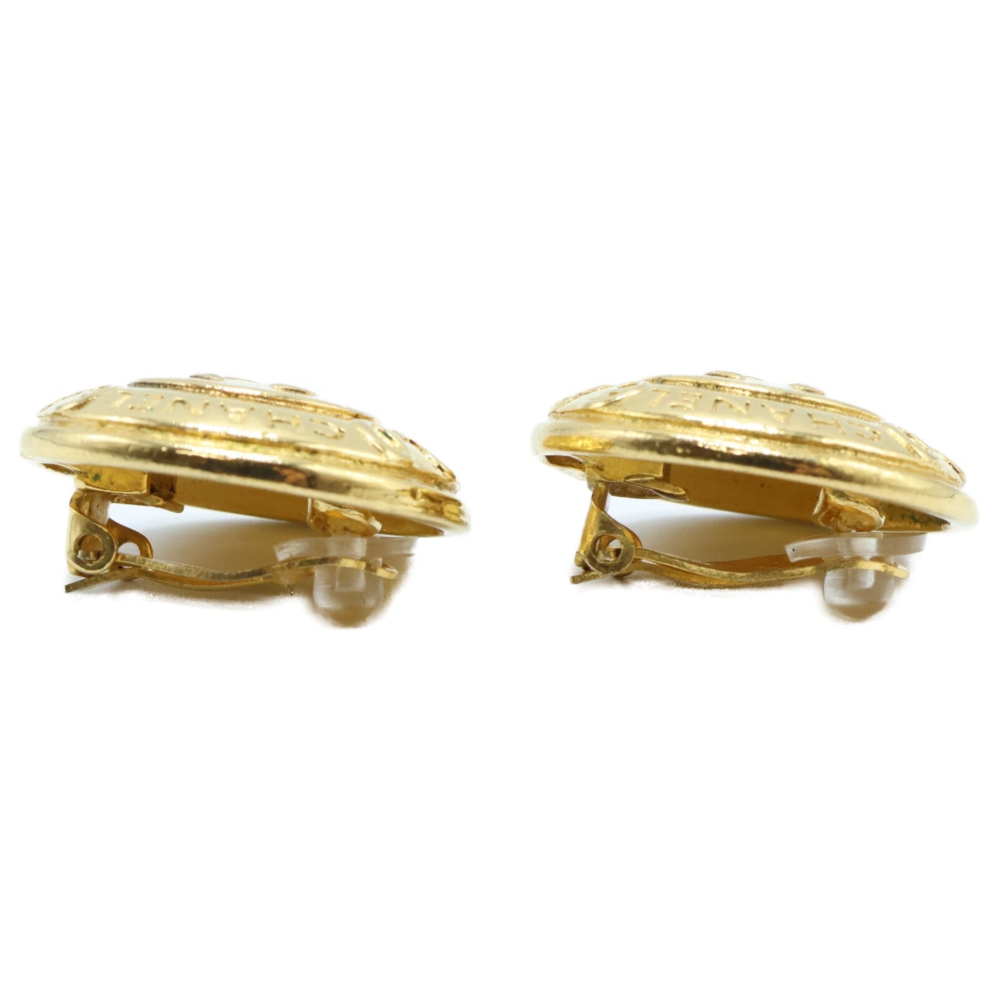 Chanel Coco Mark Round Earrings