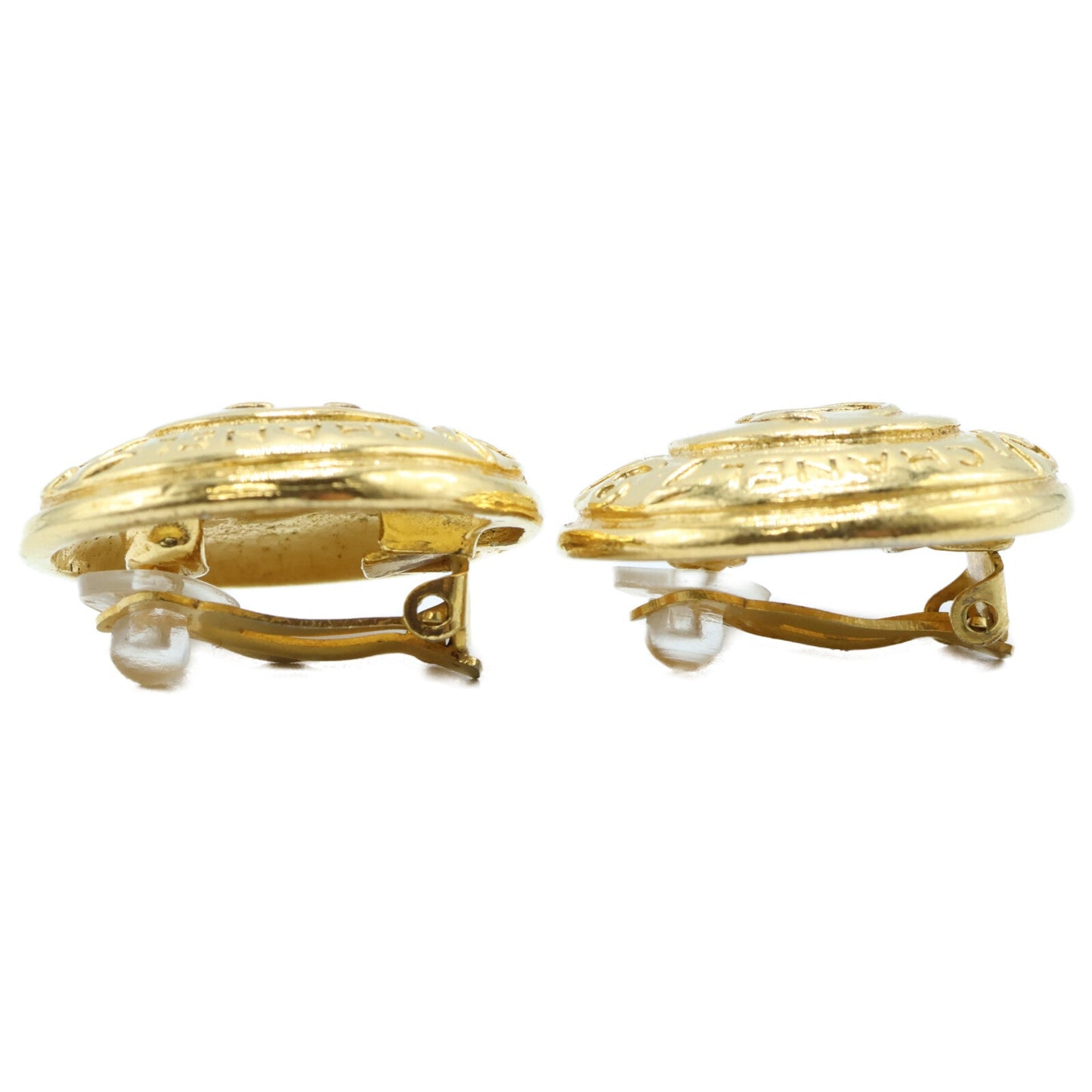 Chanel Coco Mark Round Earrings