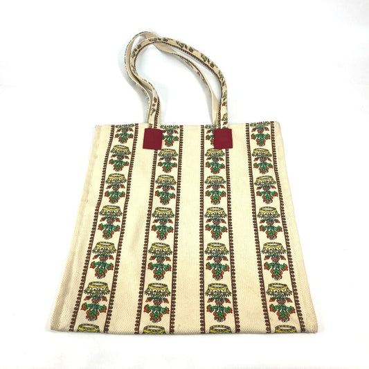 GUCCI Tote Bag canvas beige vertical GARDEN Women Used
