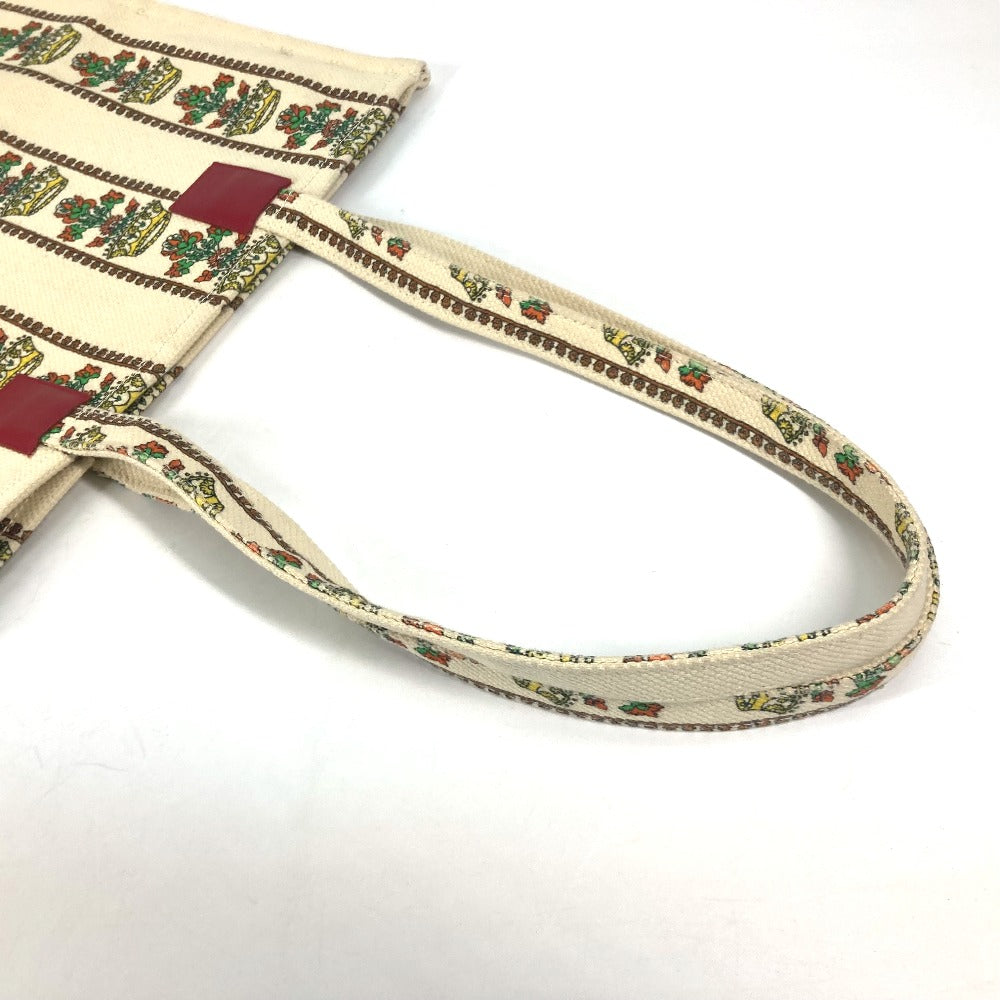 GUCCI Tote Bag canvas beige vertical GARDEN Women Used