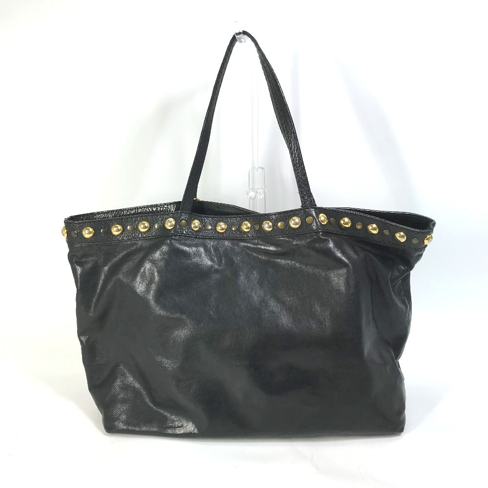 GUCCI Tote Bag 207292 leather black stud hysteria Women Used