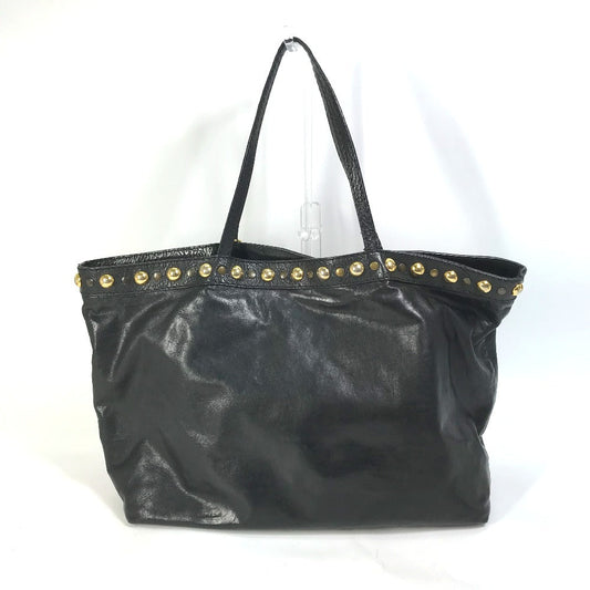 GUCCI Tote Bag 207292 leather black stud hysteria Women Used