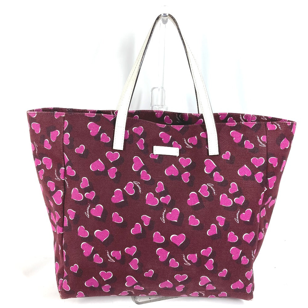 GUCCI Tote Bag 282489 Canvas / leather purple heart Women Used