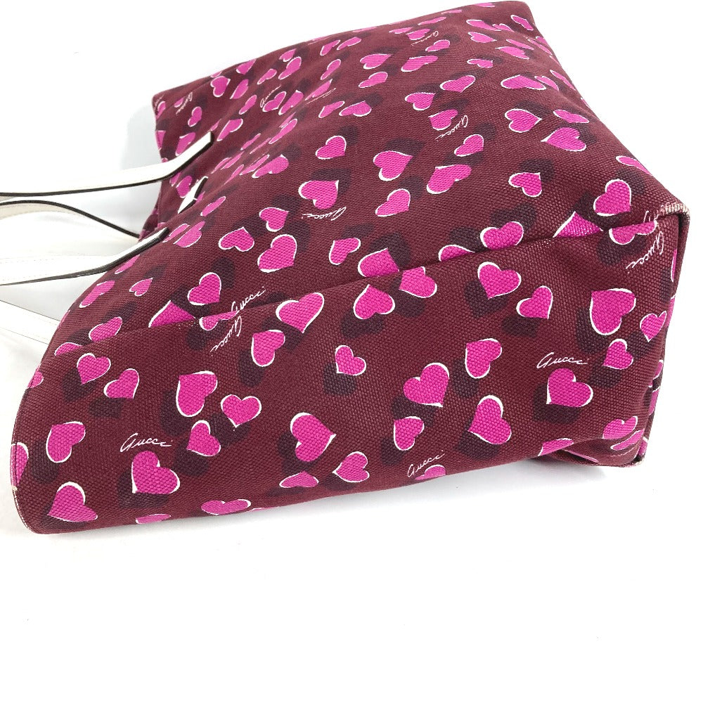 GUCCI Tote Bag 282489 Canvas / leather purple heart Women Used