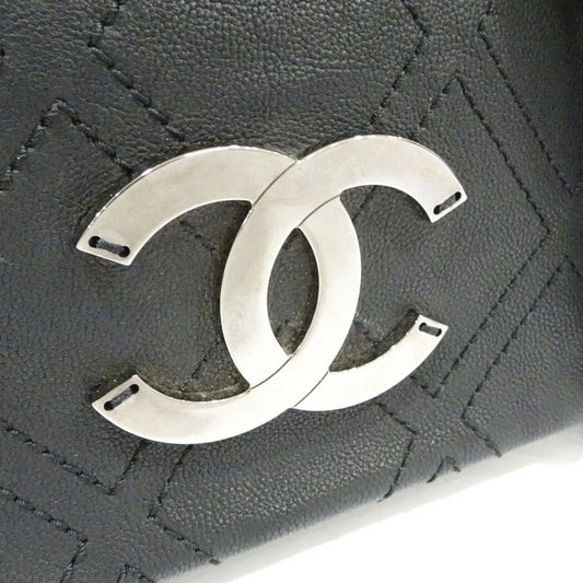 Chanel Diamond Stitch Chain S Bag A32453 Leather Black Silver G  Bag