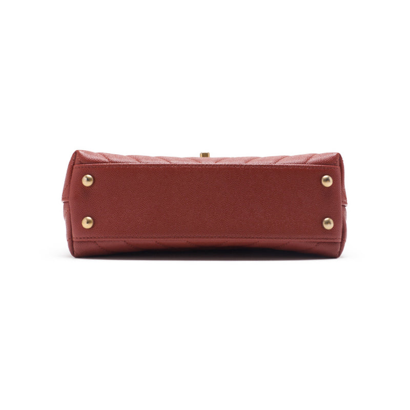 CHANEL V Stitch Coco Handle 2WAY Handbag Caviar S Red  Handbag  Shoulder Bag Ladies Handbag Hybrid 【 Delivery】 Netherlands Online